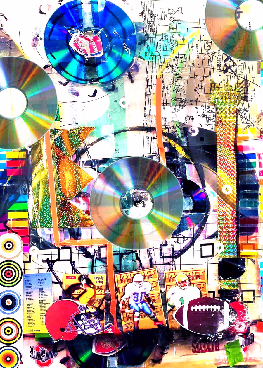 Untitled (Football and Vinyl)