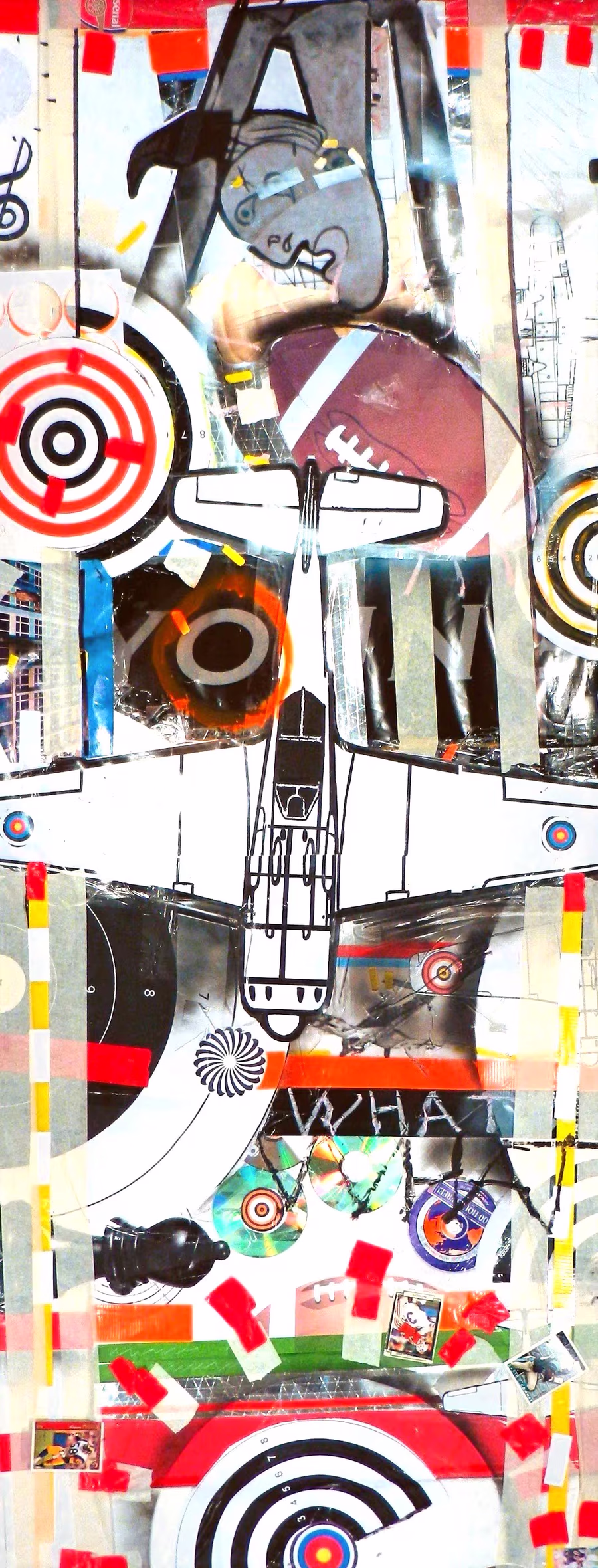 Untitled (Plane Totem with Text)