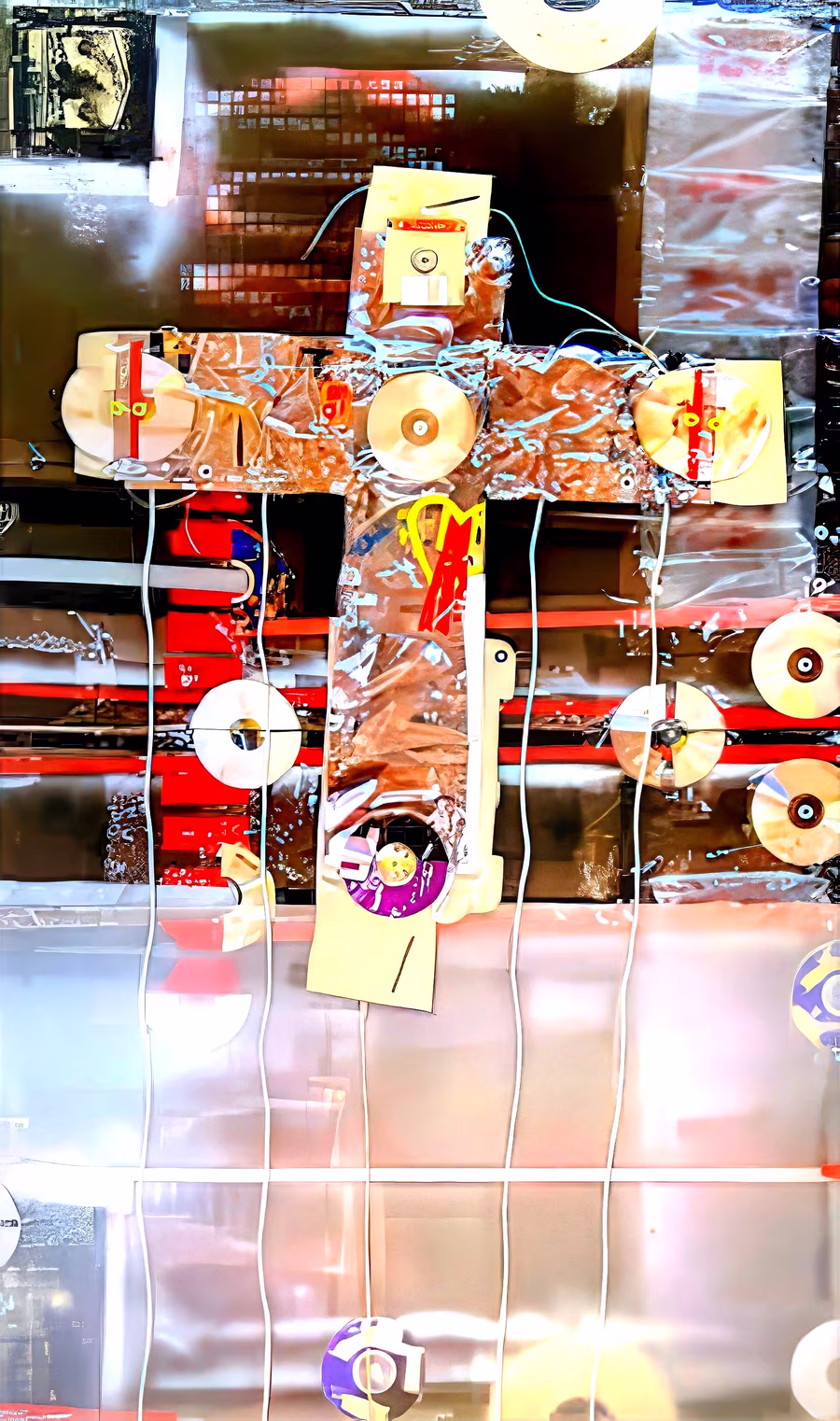 Foil Cross with Wires
