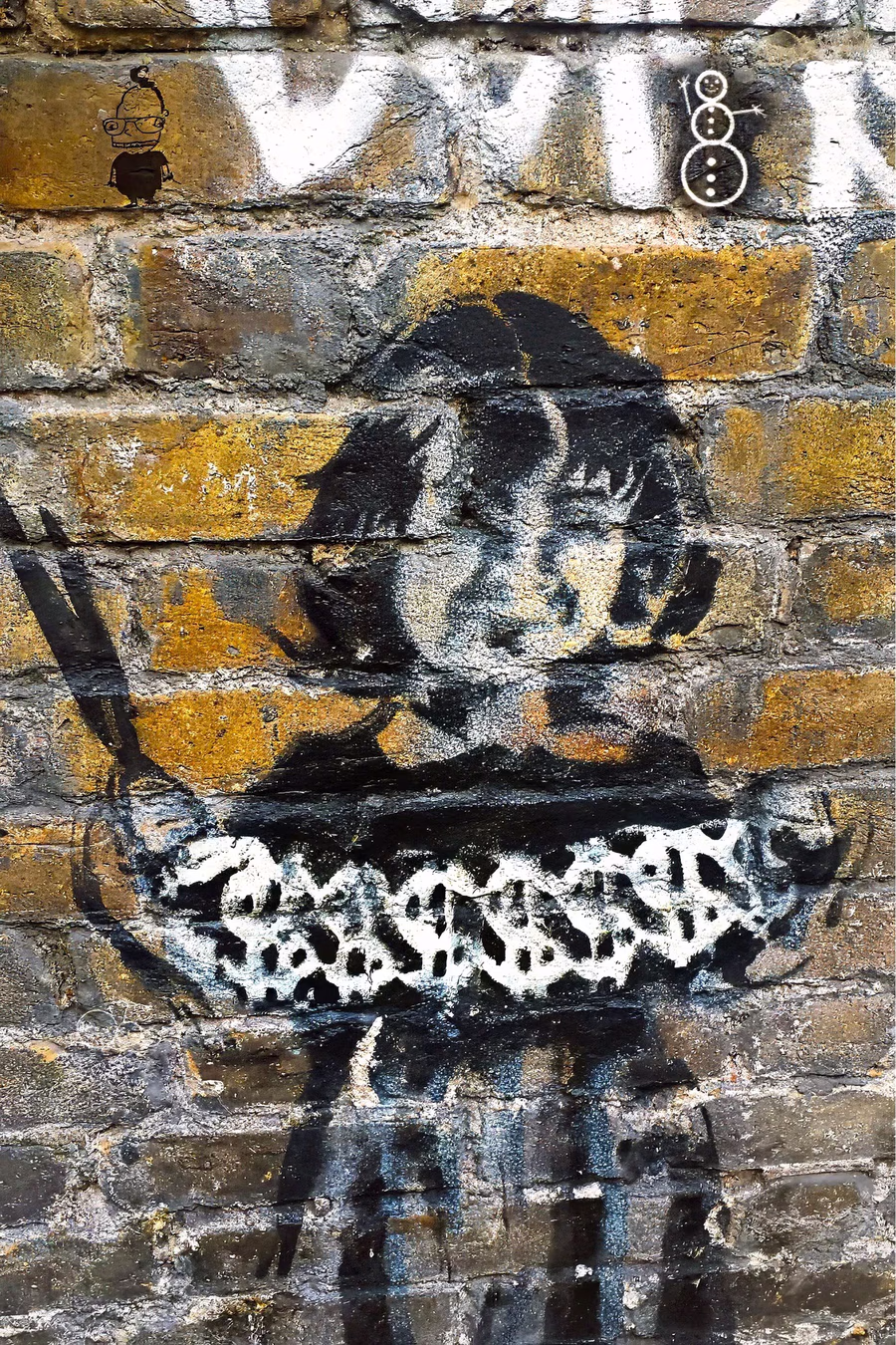 Stencil Girl, Brick Wall