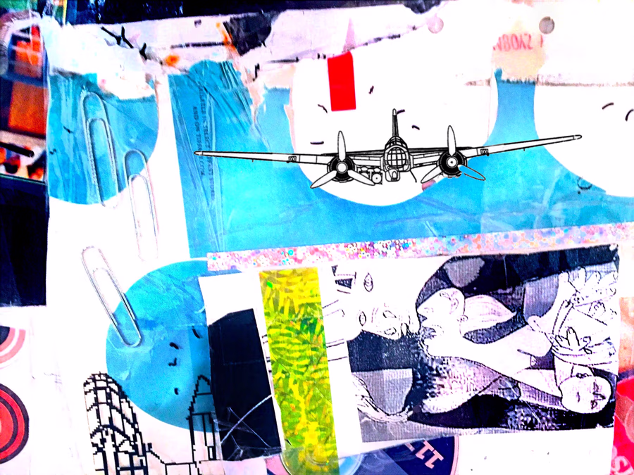 Bomber Over Reclining Figure