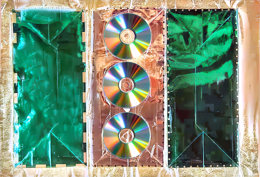 Triptych, Three Discs on Copper