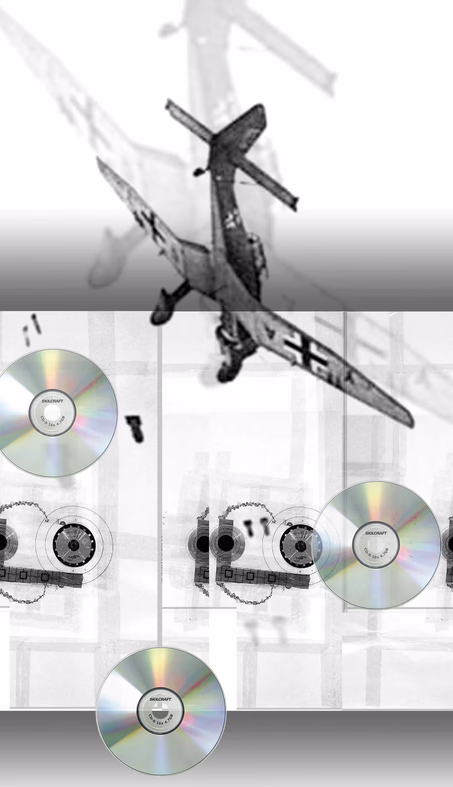 Untitled (Guernica with CDs) 1