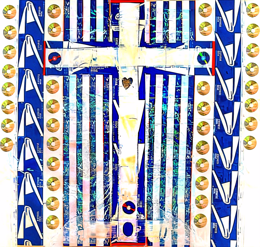 Untitled (Blue CD Formation)