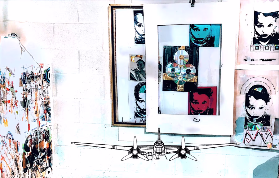 Studio Wall with Works
