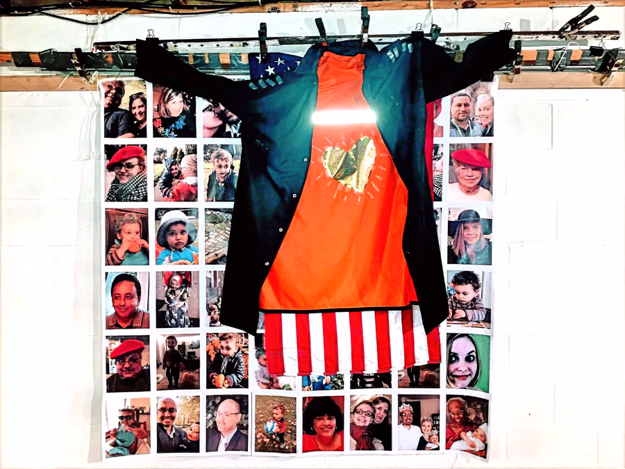 Coat Over Portrait Grid