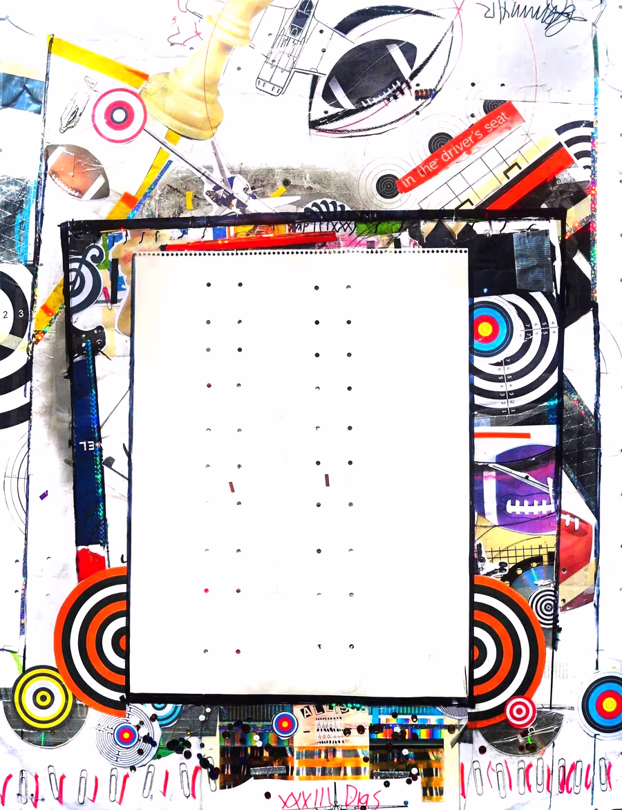 Untitled (Framed Perforated Sheet)