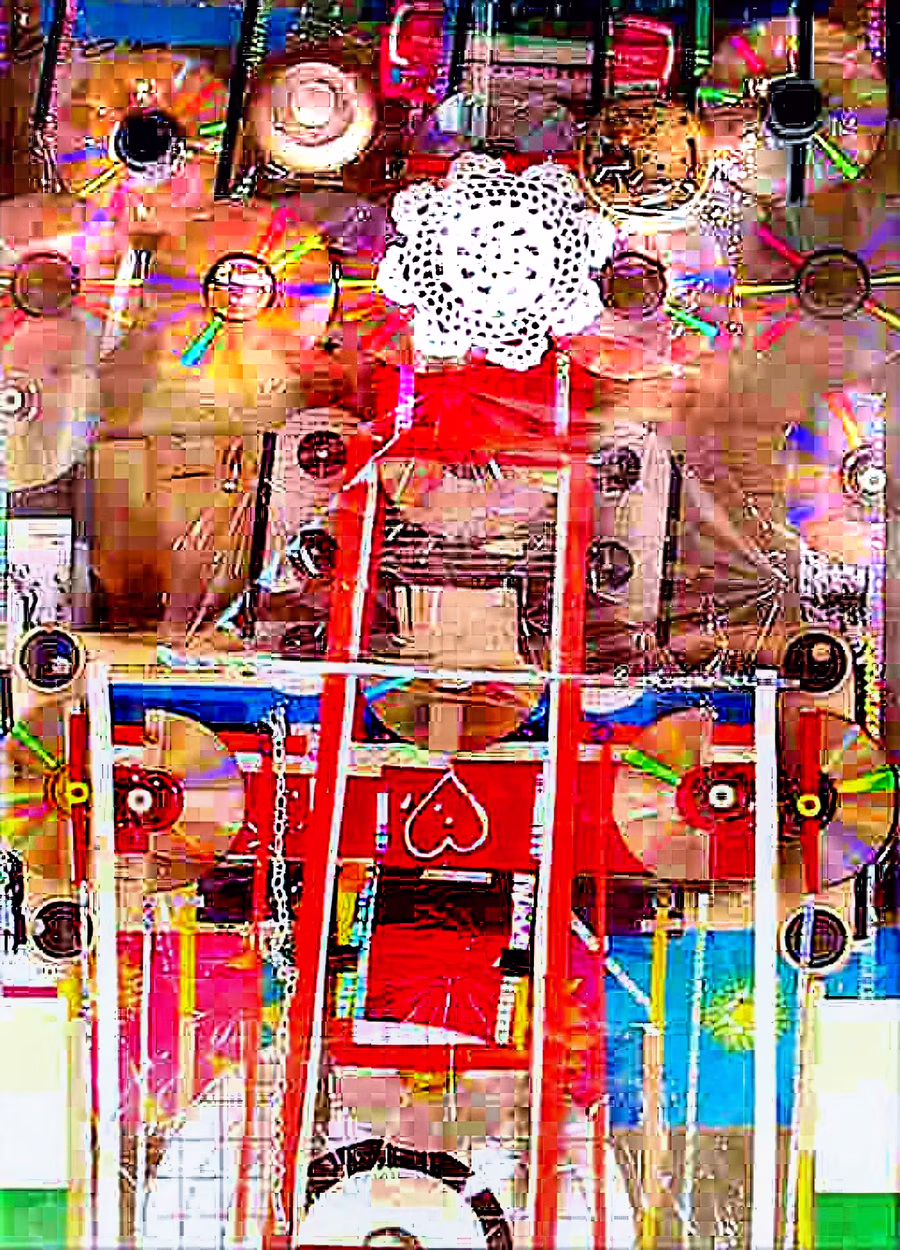 Untitled (CD Lace Ladder)