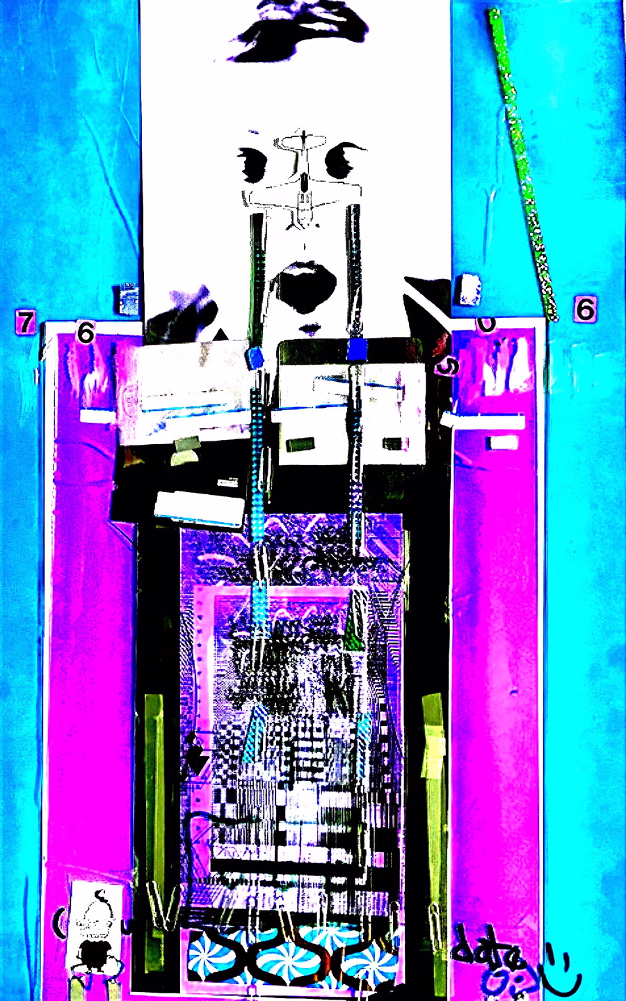 Untitled (Face with Warplane)