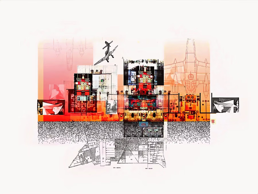 Untitled (Warplane Collage)