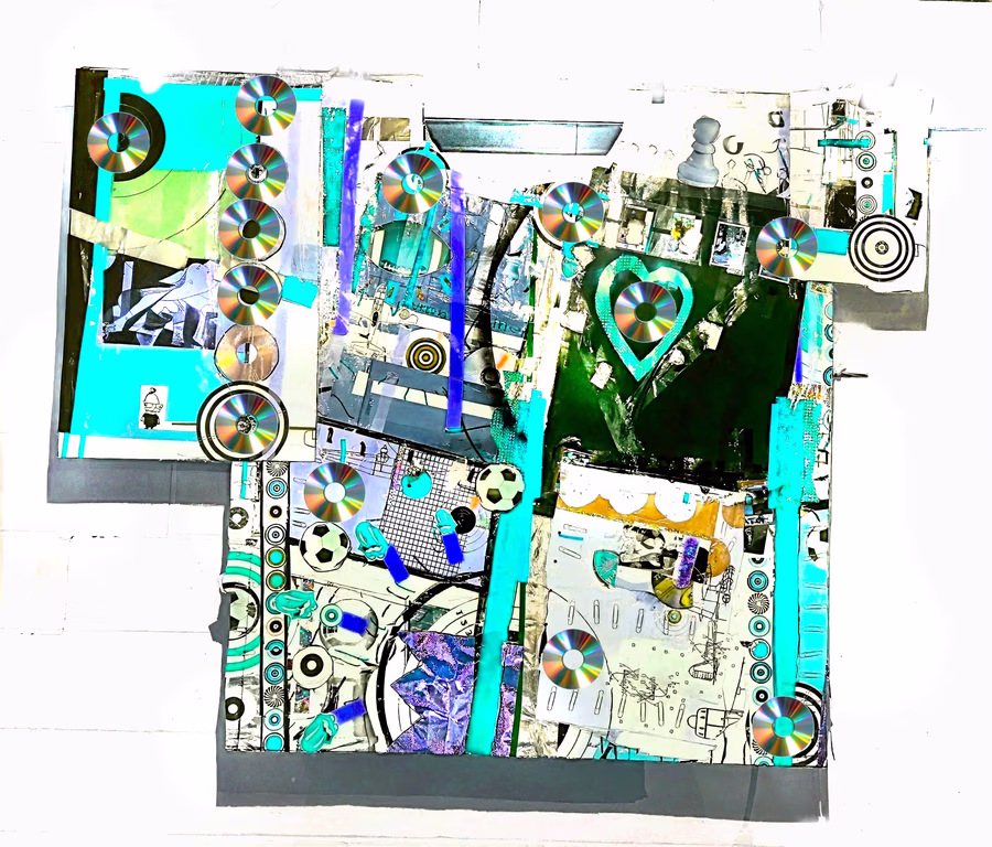 Untitled (CDs and Hearts) 1