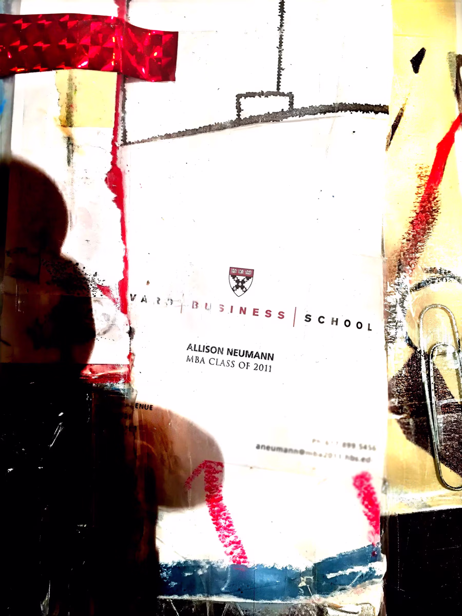 Harvard Business Card Collage