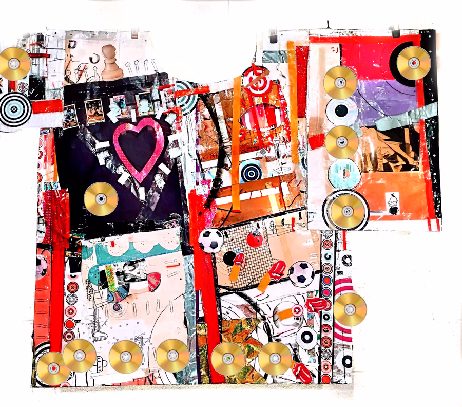 Untitled (Gold Disc Collage)