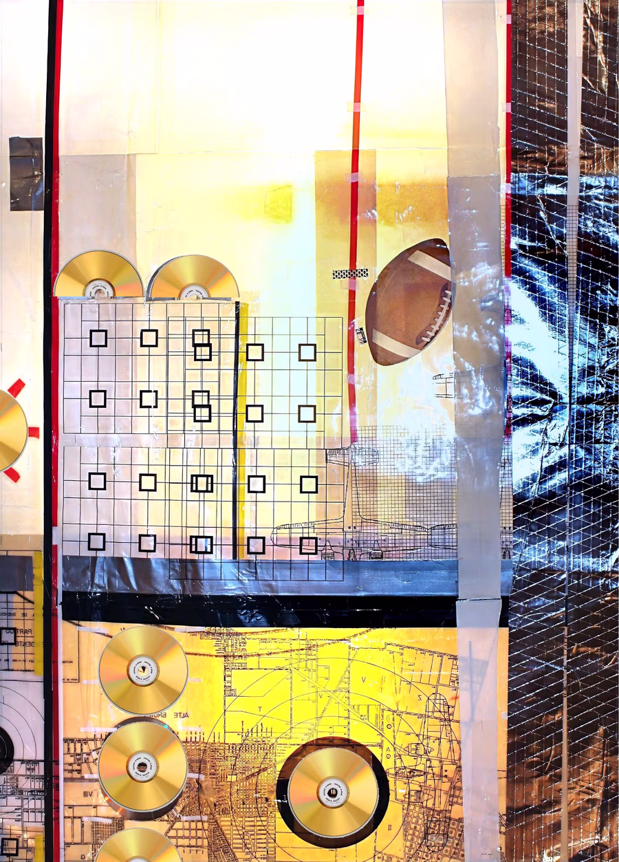 Untitled (Grid, Discs, Football)