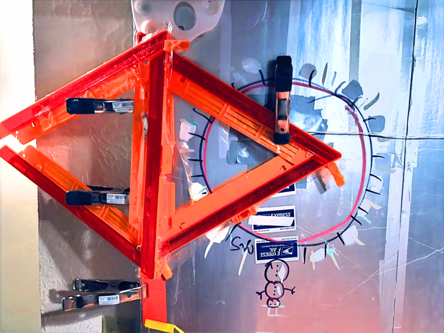 Triangle Warning Assembly
