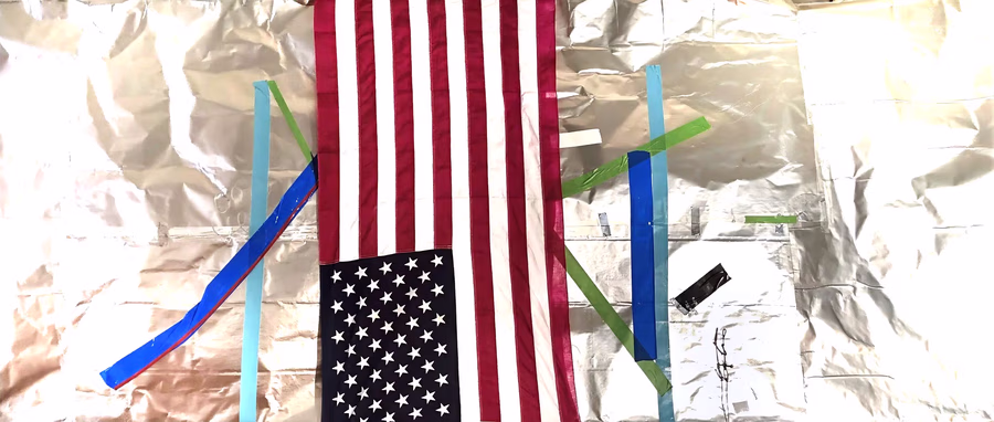 Flag on Silver Ground