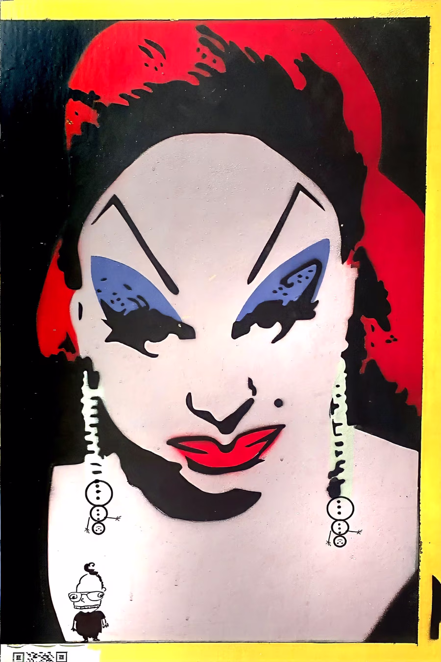 Drag Face with Snowmen
