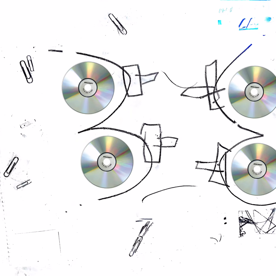 Four Discs with Warplanes