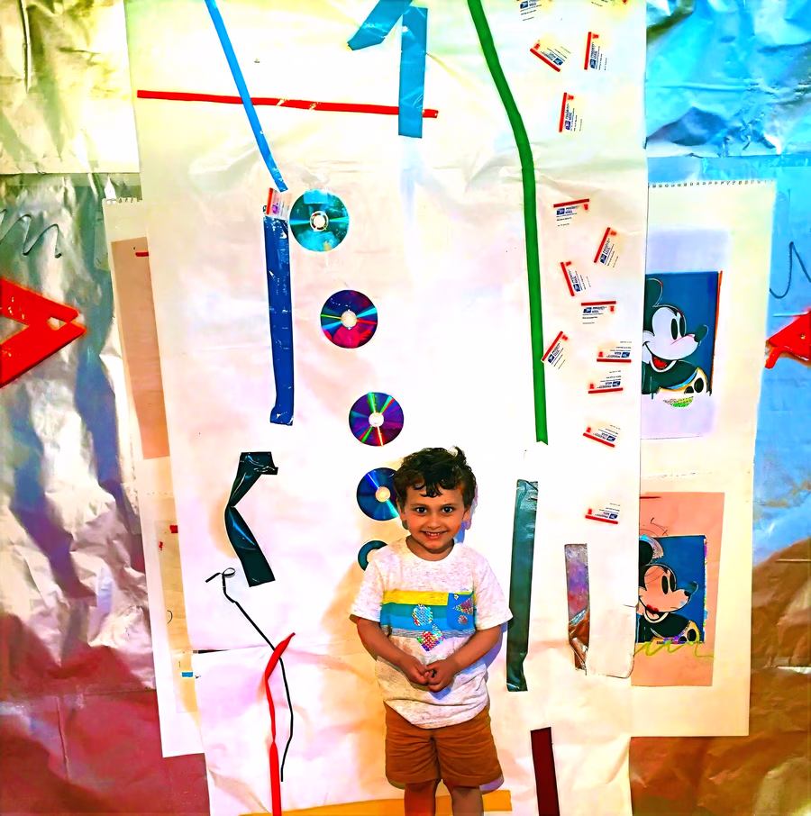 Child Before Large Collage