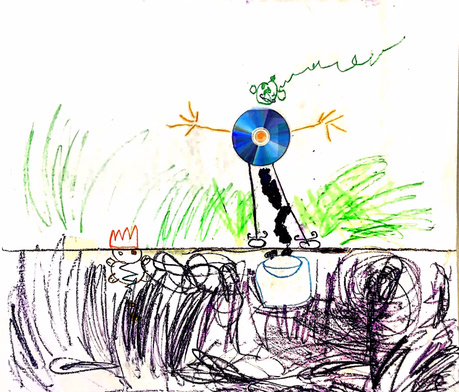 CD Figure in Garden