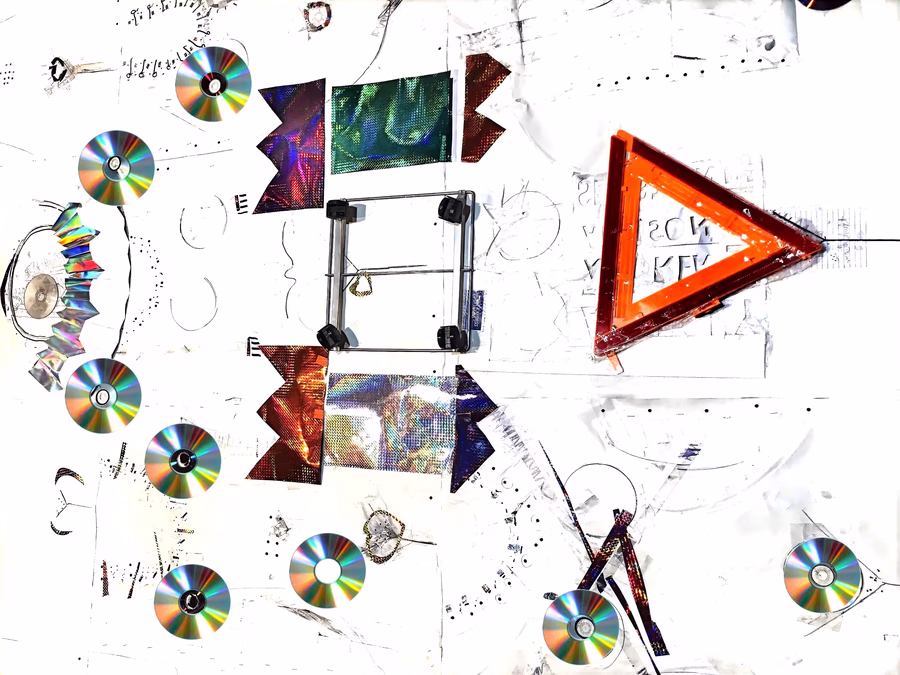 Untitled (CDs and Triangle)