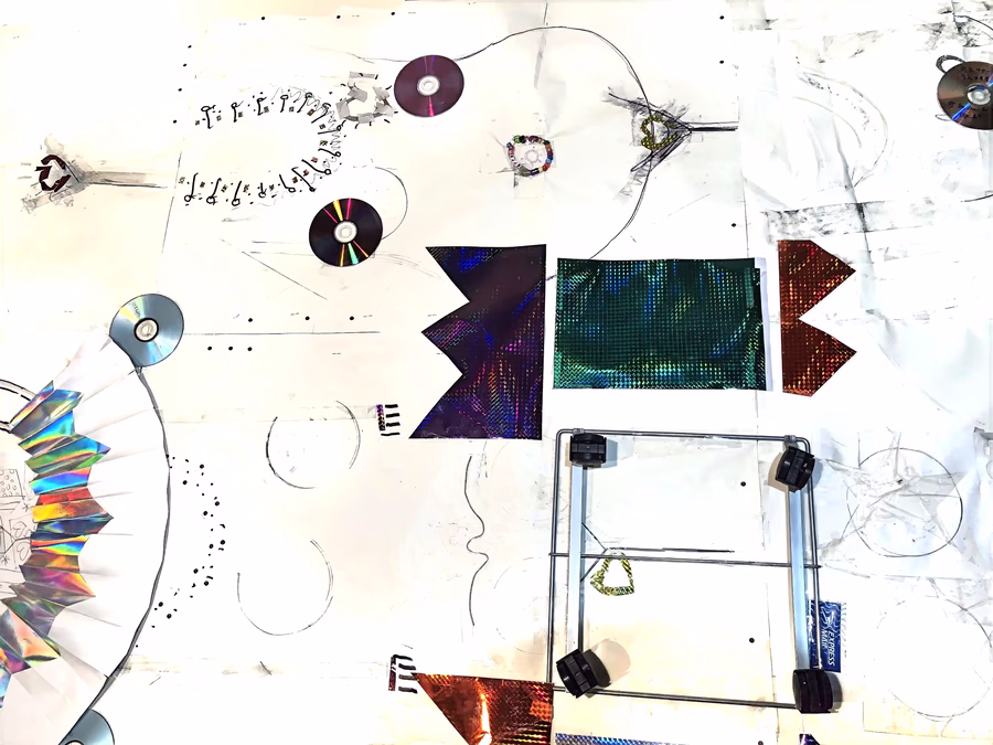 Untitled (Collage with CDs) 1