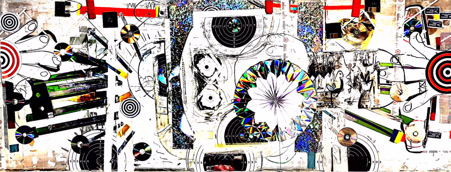 Triptych with Targets and Discs