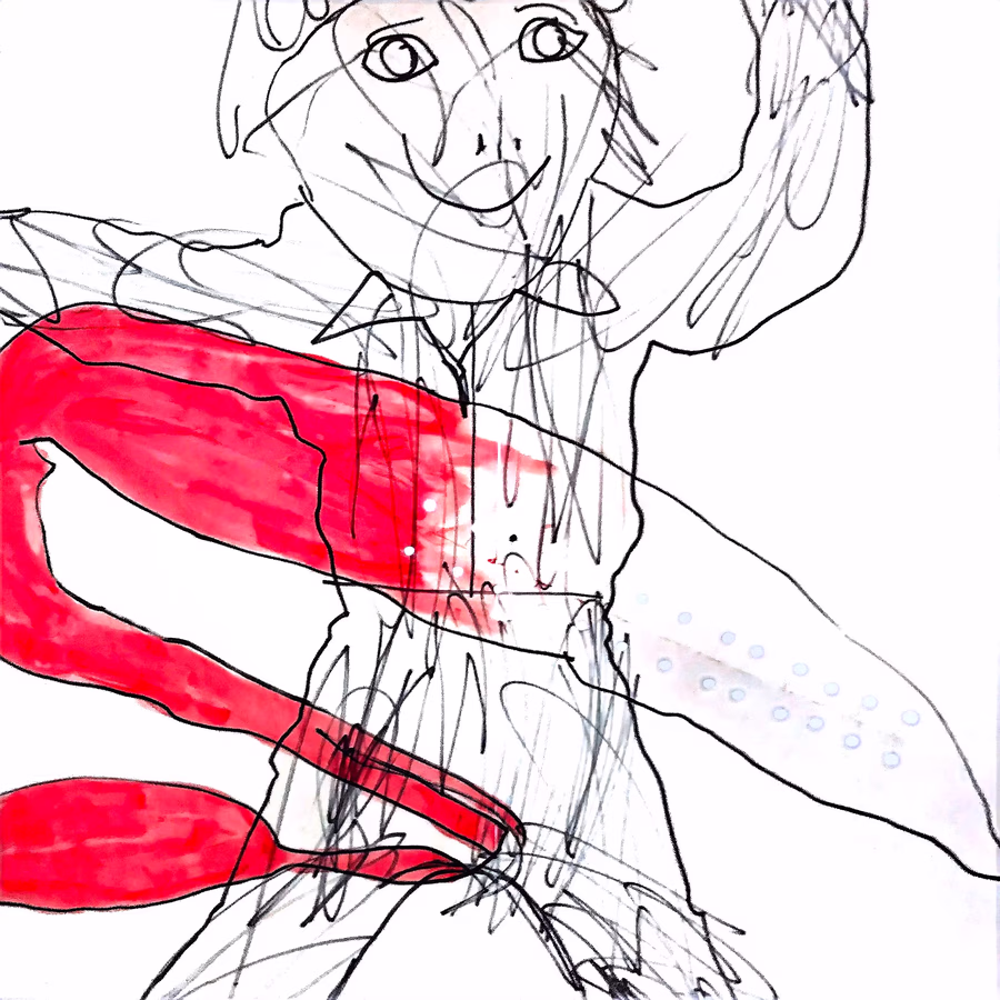 Figure with Red Sash