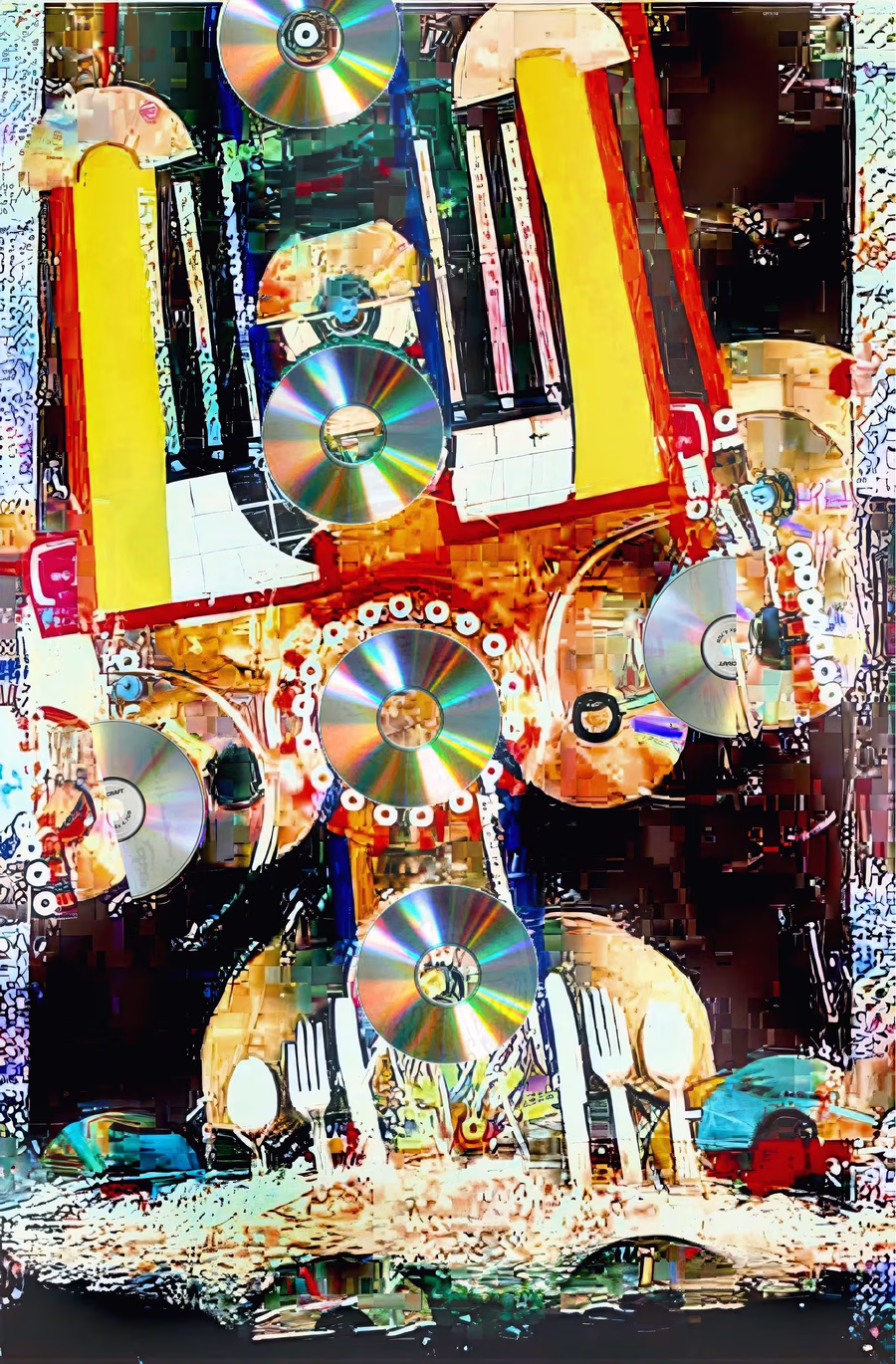Untitled (CDs and Cutlery)