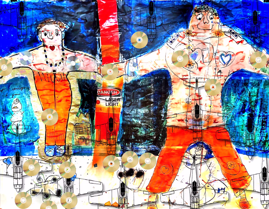 Two Figures with Discs 2