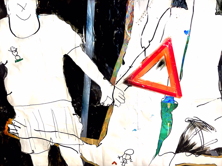 Figure with Warning Triangle