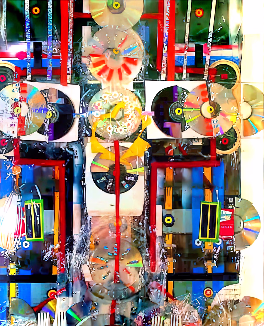 Untitled (CD Cross Formation) 1