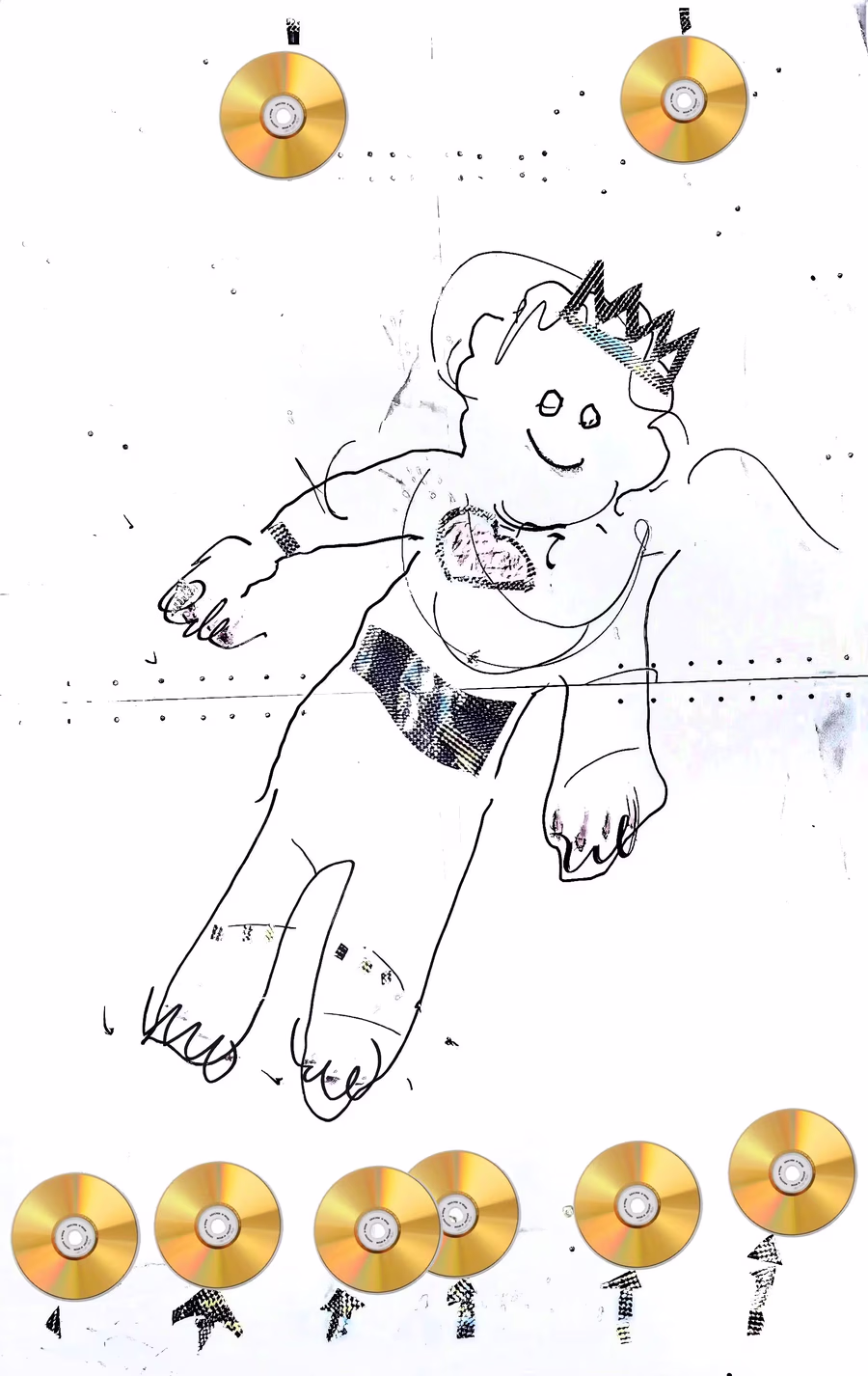 Crowned Snowmann with Discs