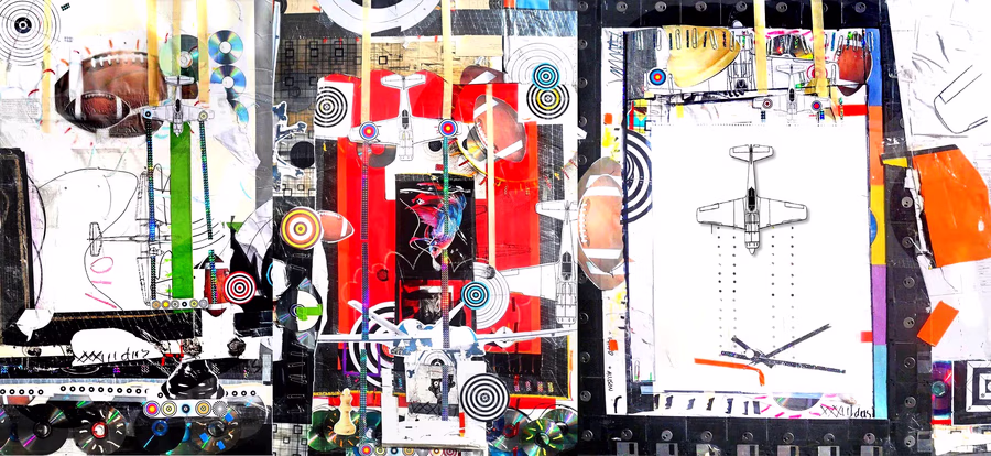 Untitled (Triptych with Planes)