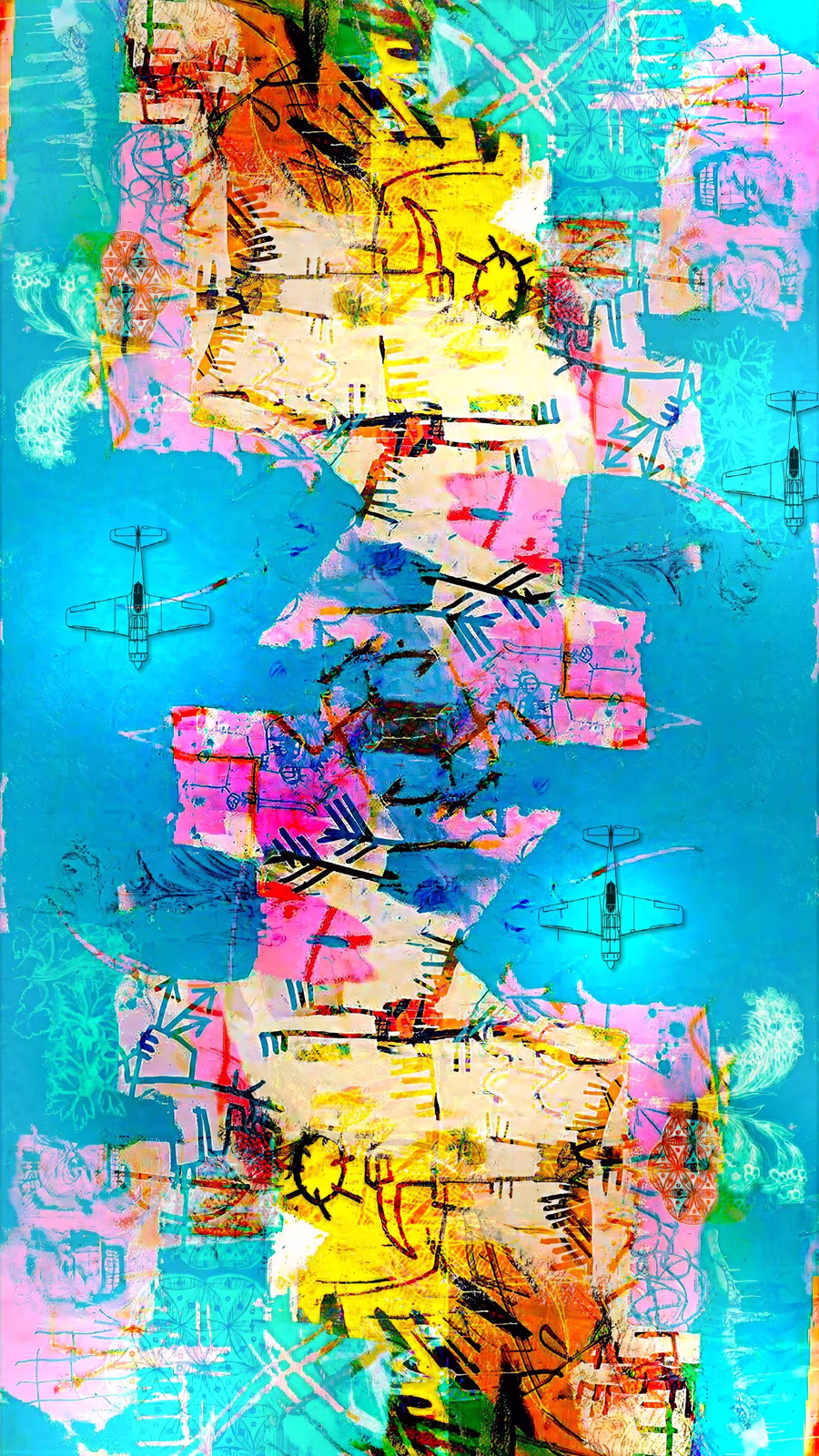 Warplanes Over Colour Field