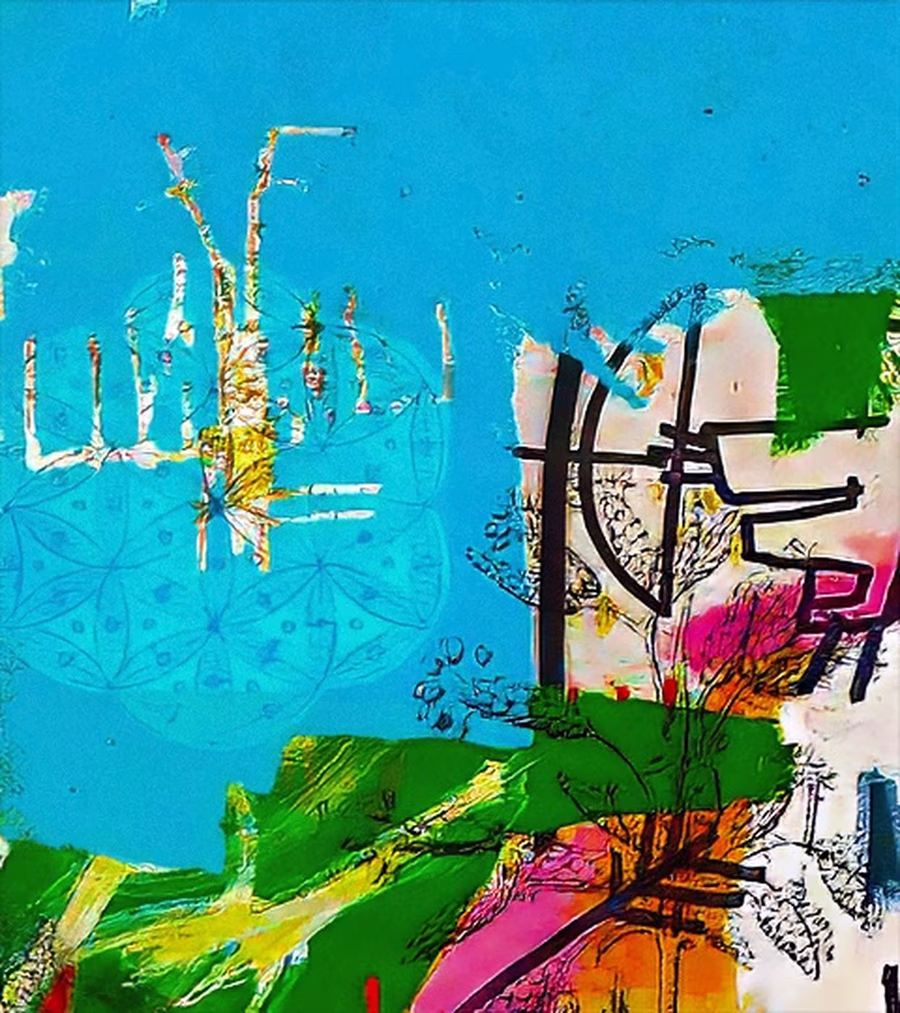 Untitled (Turquoise Landscape)