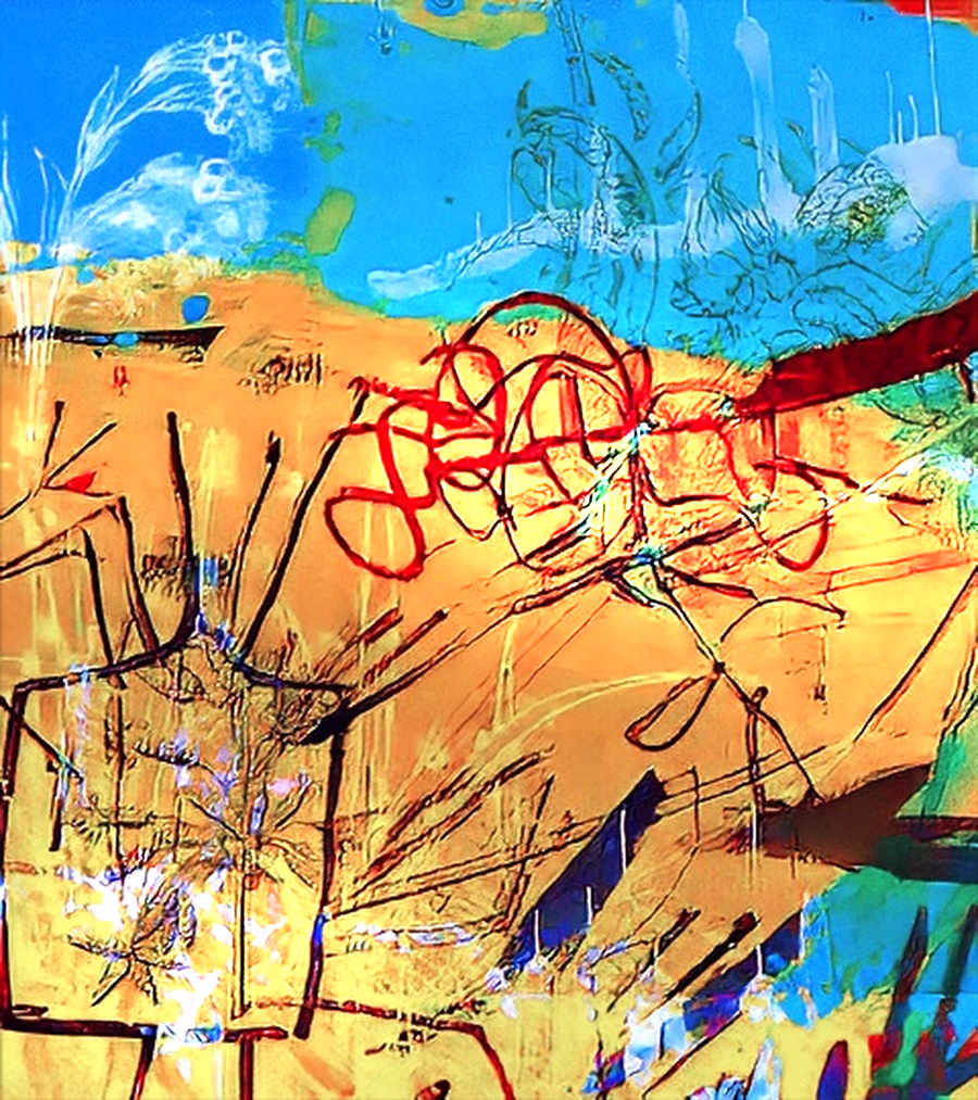 Ochre Field, Red Scrawl