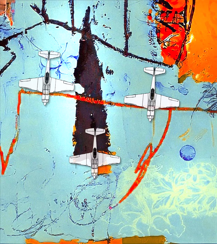 Three Planes in Formation