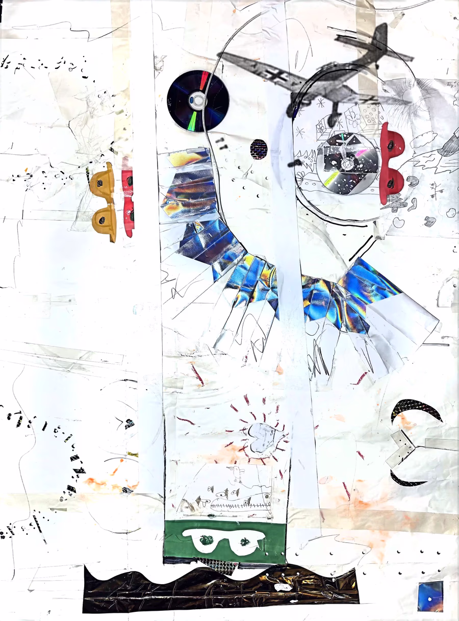 Untitled (Face with Discs) 1