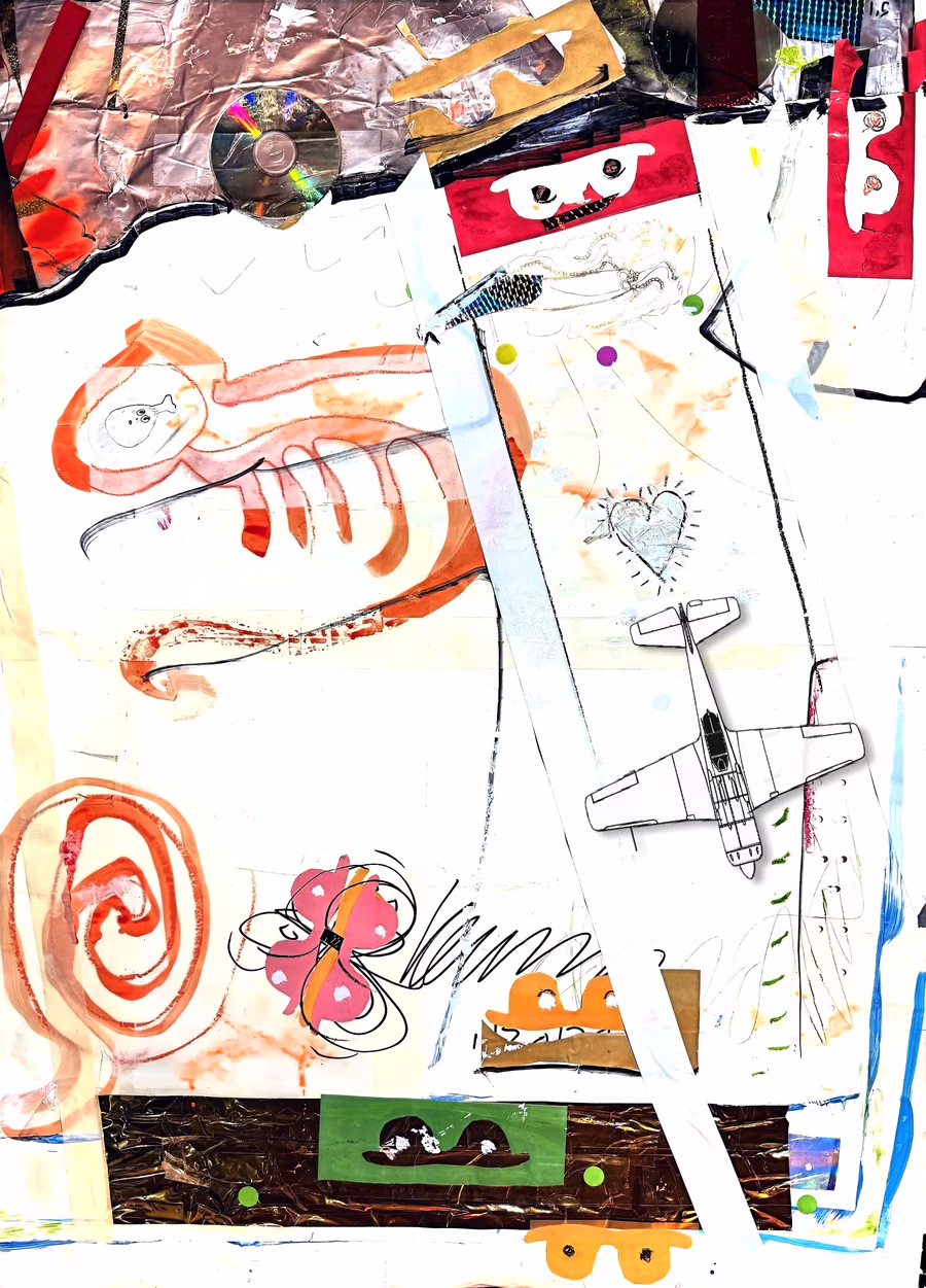 Untitled (Chameleon and Plane)