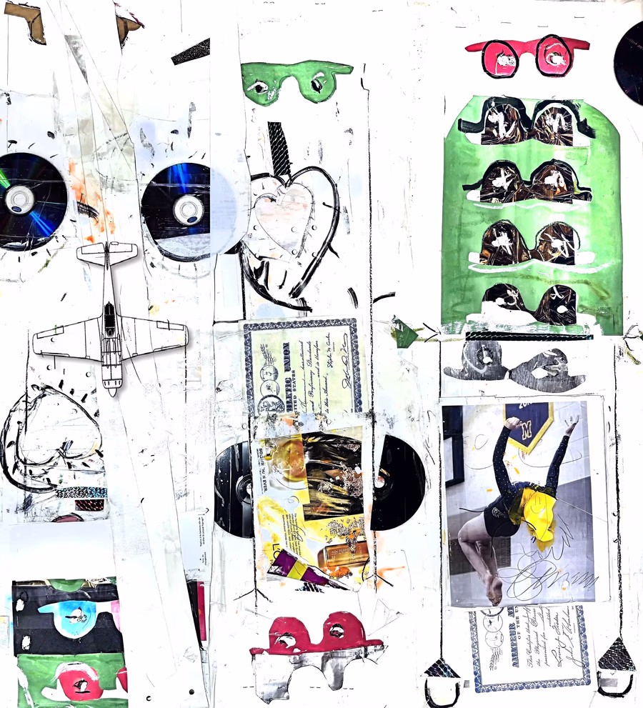 Untitled (Collage with Planes and Discs)