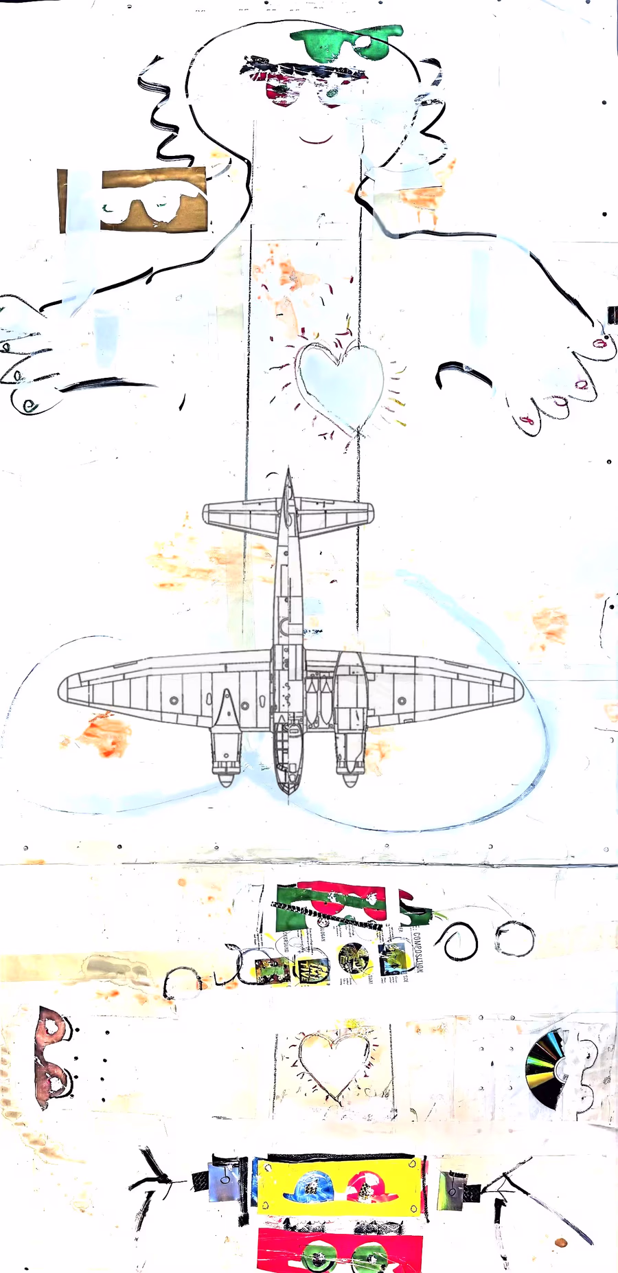 Untitled (Figure with Warplane) 2
