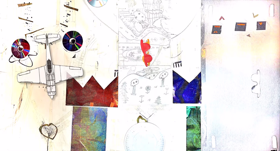 Untitled (Warplane with Discs) 2