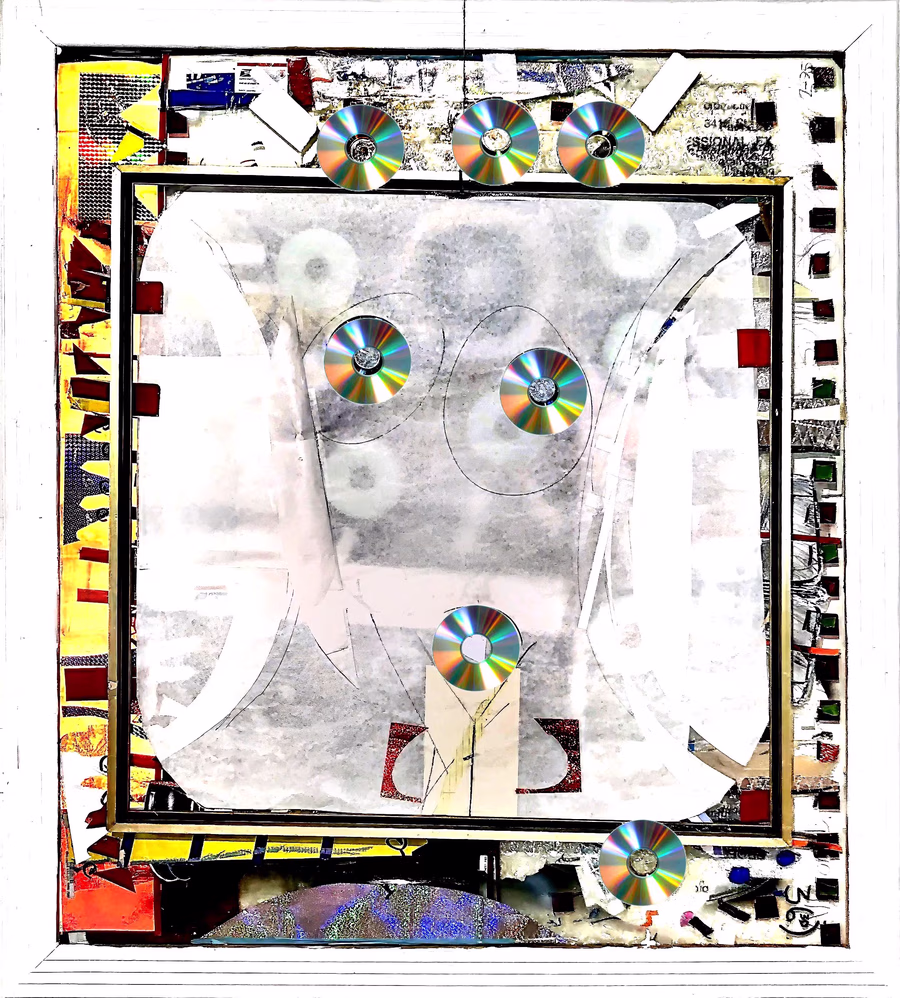 Framed Face with Discs