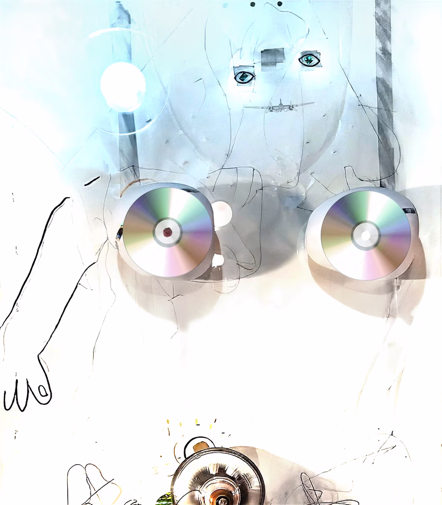 Untitled (Face with Discs) 2