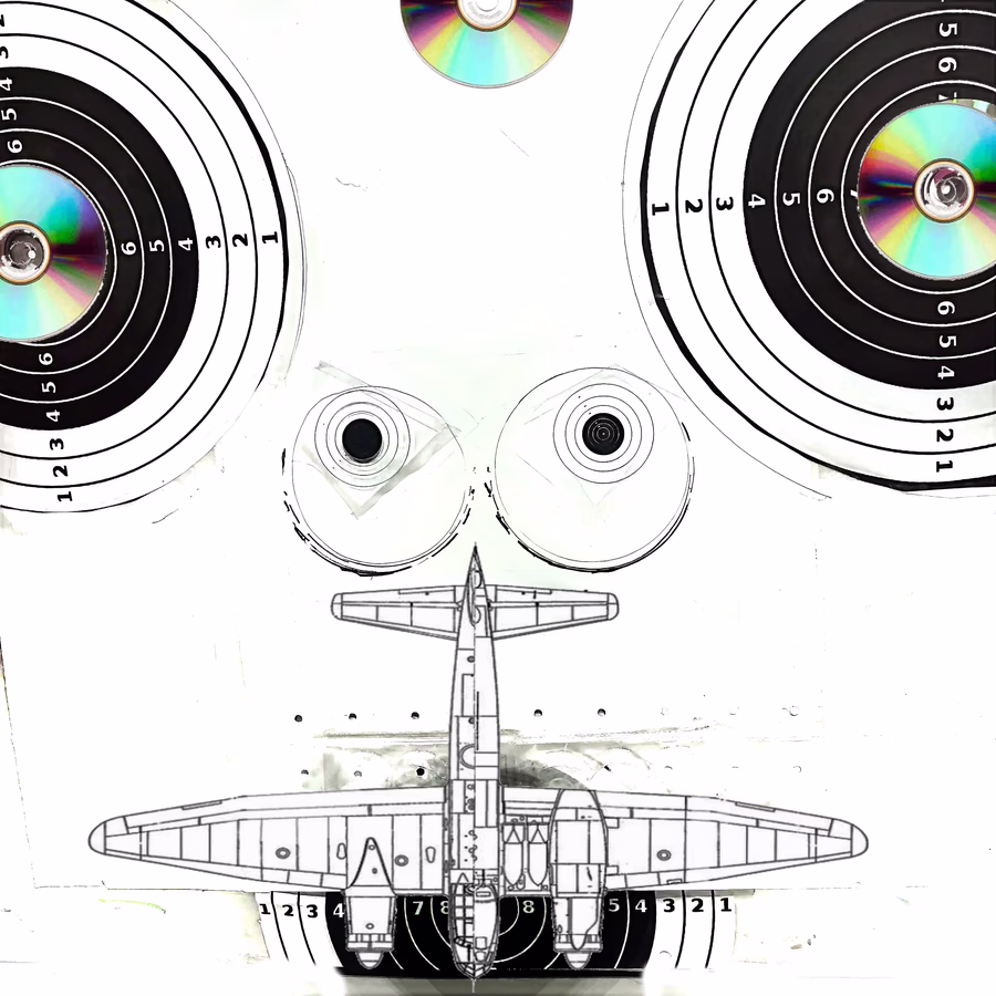 Target Face with Warplane