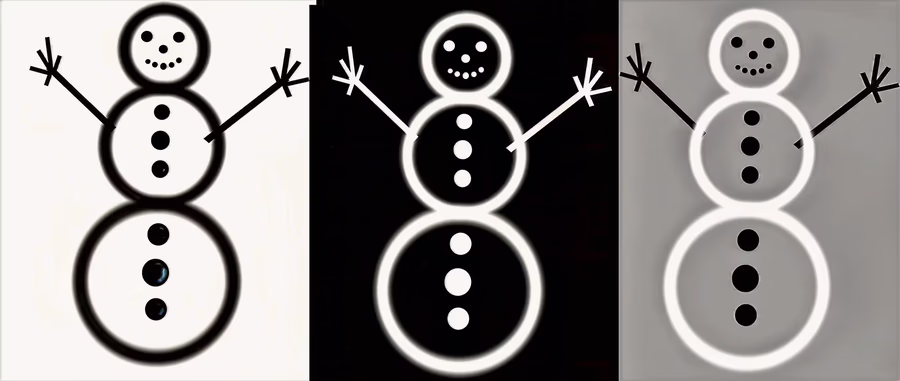Snowmann Triptych (Three Grounds)
