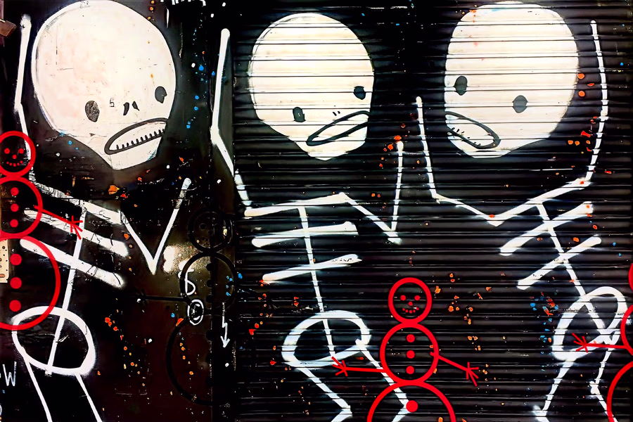 Three Skulls on Shutter