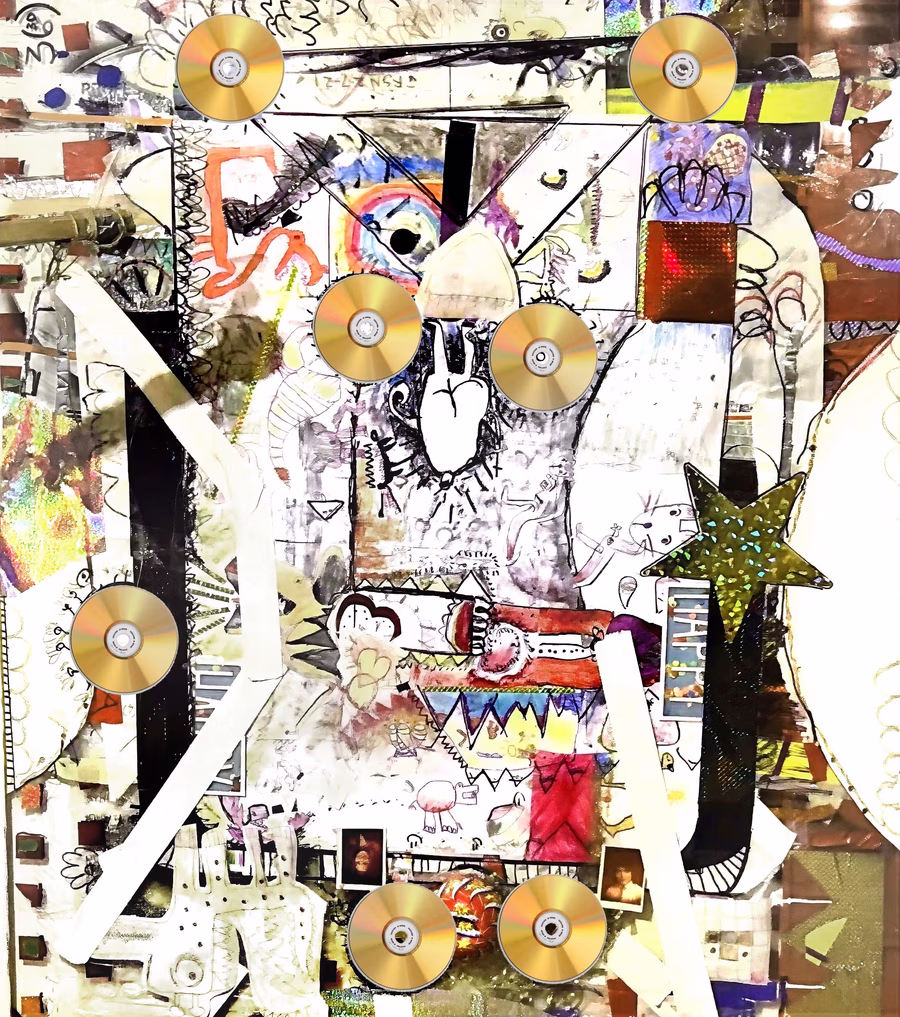 Untitled (Collage with CDs) 3