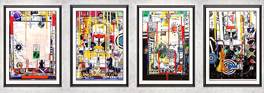 Four Framed Collages (Installation) 1